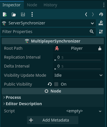 Configuration of the ServerSynchronizer