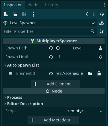 LevelSpawner configuration