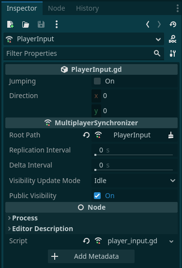 PlayerInput configuration