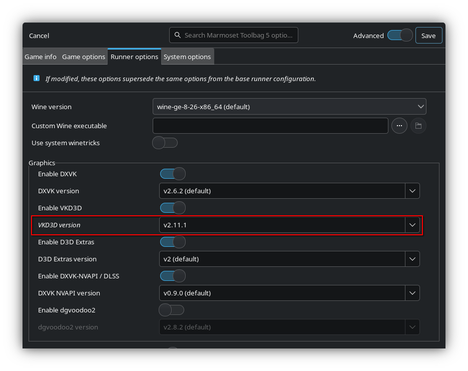 Change VKD3D version