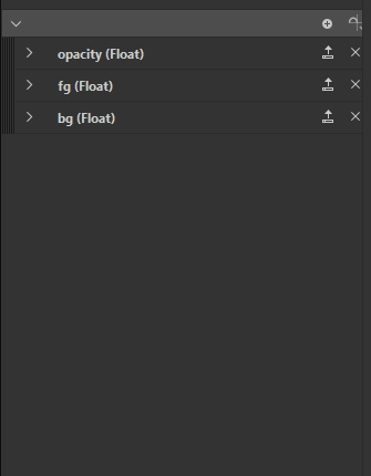 Input parameters Opacity function