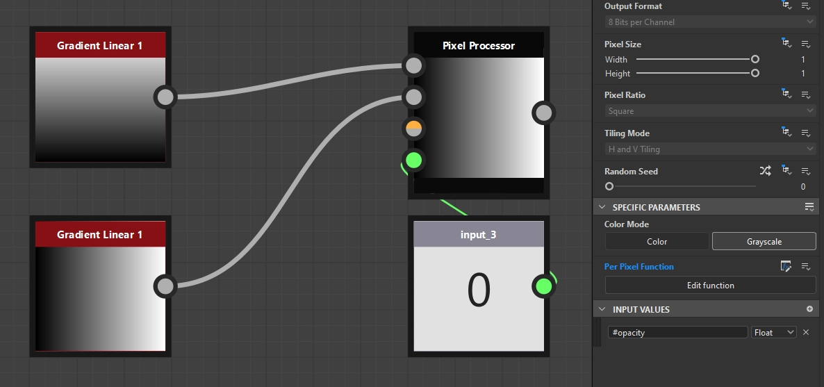 Setup for using the Opacity function
